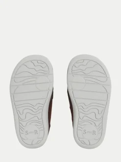 Start-Rite Rove Bottes de marche à double bande en cuir et Daim Marron pour enfant