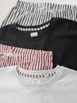 Stripe Monochrome - Lot de 2 pyjamas à manches courtes