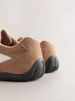 Suede de chameau - Baskets à lacets Forever Comfort® en cuir à semelle slim