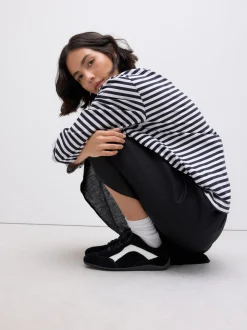 Suede noire - Baskets à lacets Forever Comfort® en cuir à semelle slim