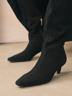 Suede noire - Bottes à talons Forever Comfort® à bout pointu