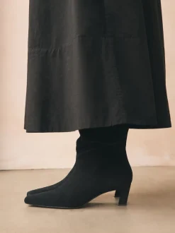 Suede noire - Bottes à talons Forever Comfort® à bout pointu