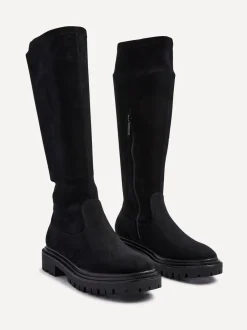 Suede noire - Bottes extensibles Linzi Hallie hautes