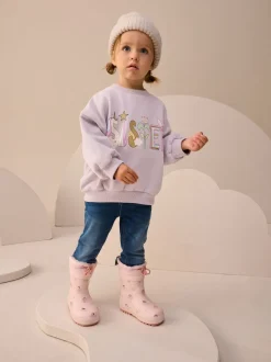 Sœur violet lilas - Sweat à col ras du cou (3mths-7yrs)