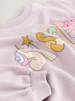 Sœur violet lilas - Sweat à col ras du cou (3mths-7yrs)