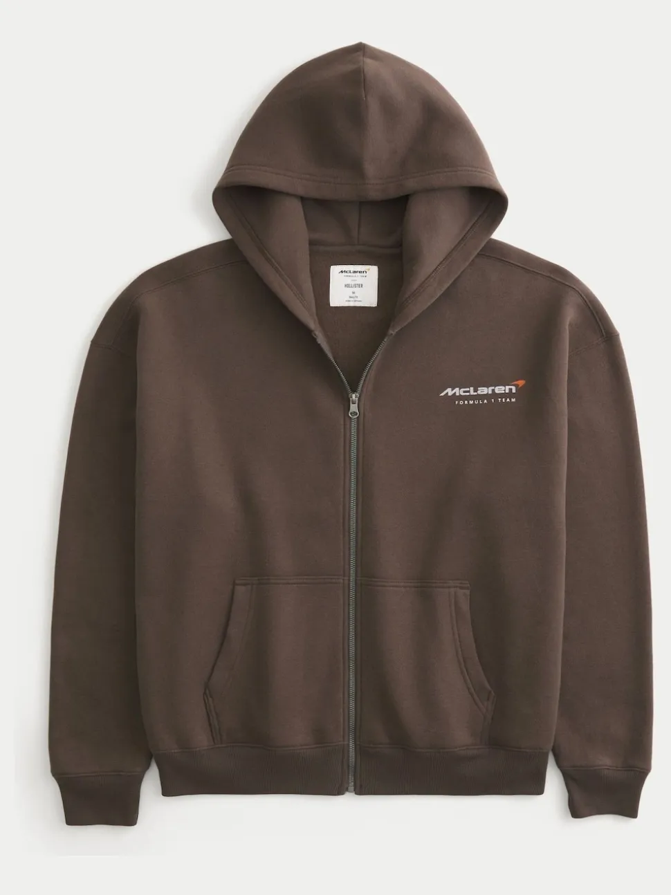 Sweat à capuche Hollister McLaren Back imprimé graphique marron