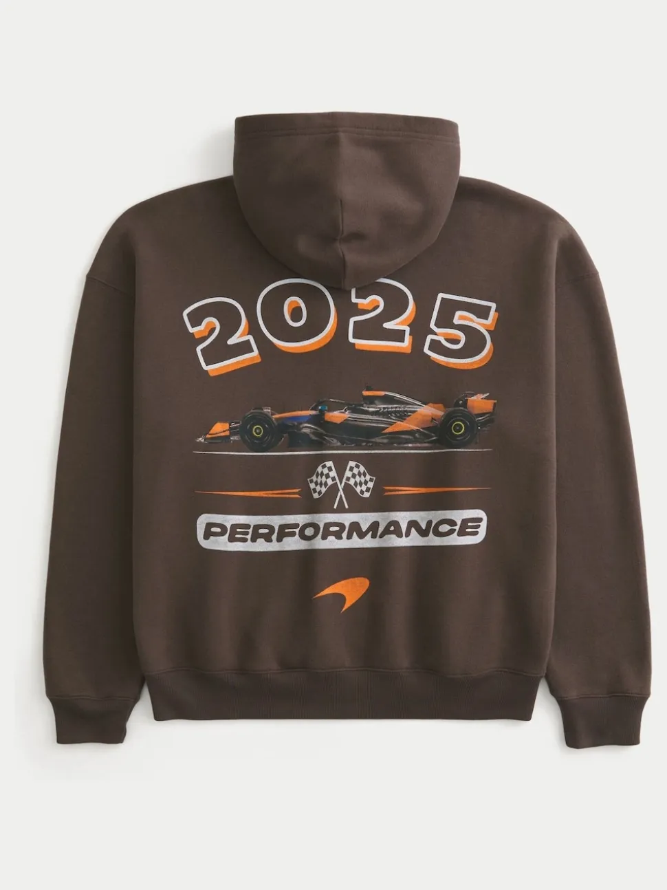 Sweat à capuche Hollister McLaren Back imprimé graphique marron