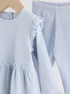 Tache bleue - Ensemble haut à manches longues et legging bébé (0mois-2ans)