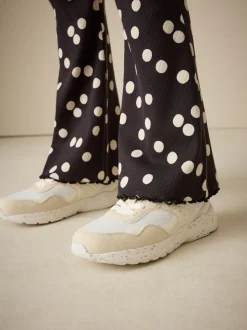 Tache noire/blanche - Leggings évasés à côtes (3-16ans)