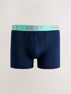 Taille bleu marine à contrastes vifs - Coupe standard - Caleçon A-Front 10 Pack