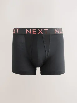 Taille Noir à texte Ombre - Boxers hipsters riches en coton mélangé