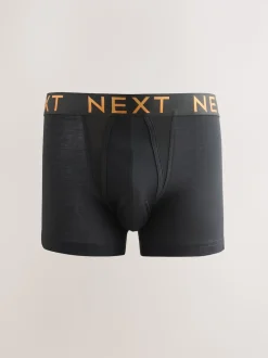 Taille Noir à texte Ombre - Boxers hipsters riches en coton mélangé