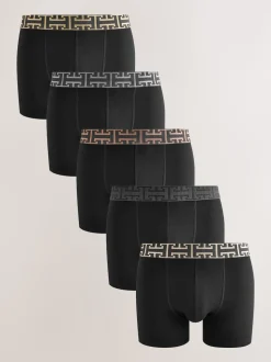 Taille noire à motif métallisé mixte - Trunks Boxer 5 Pack