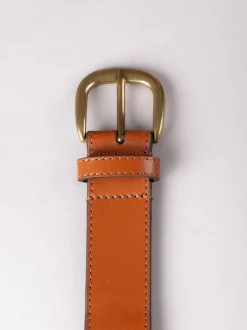 Tan - Ceinture Lakeland Leather Wray en cuir surpiquée