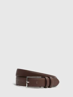 Tan - Ceinture Reiss Dante en cuir lisse