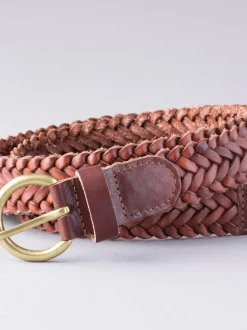 Tan - Lakeland Leather Waverton Woven Ceintures