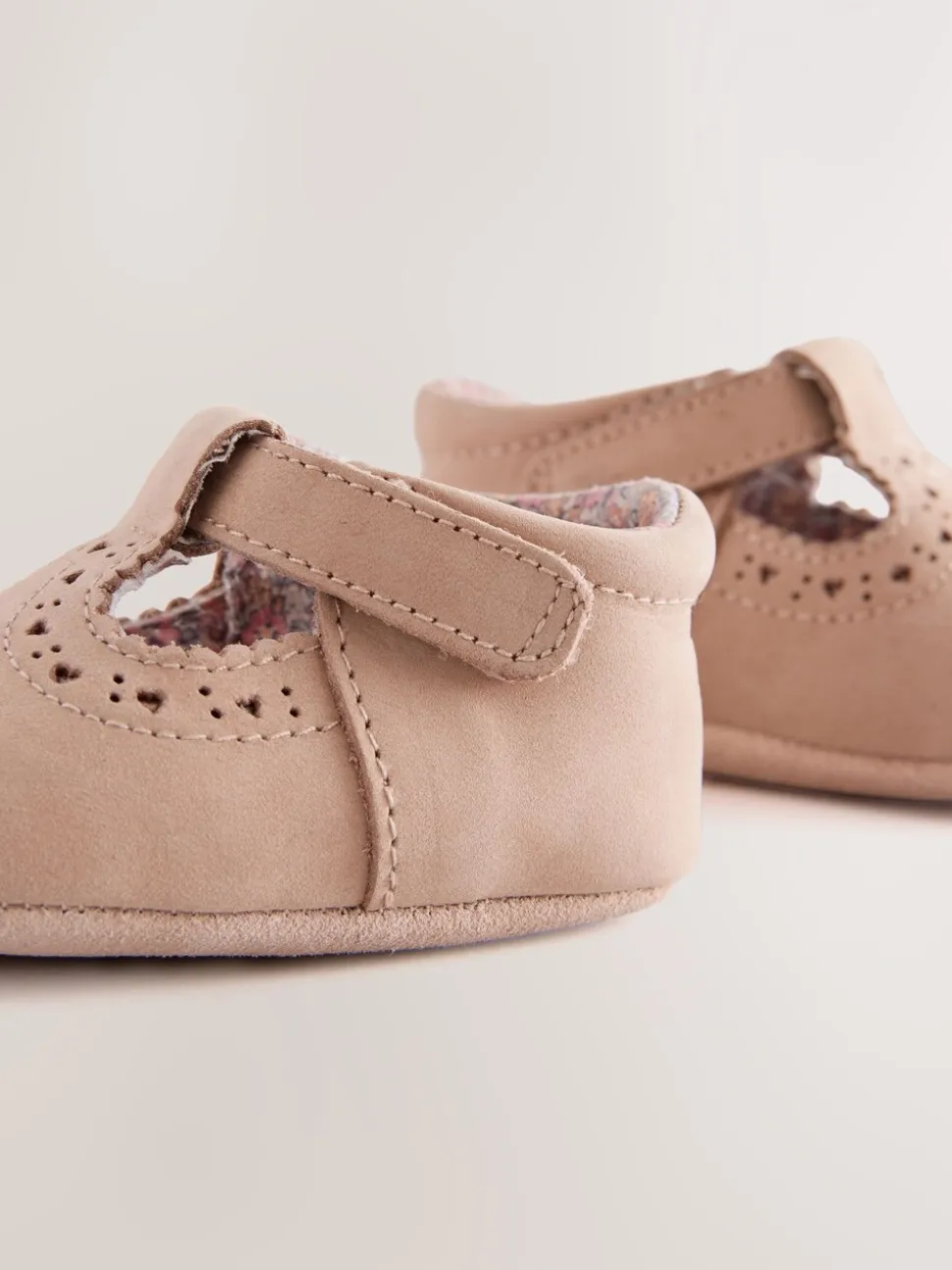 Tan - Leather Bébé T-Bar Chaussures (0-24mths)