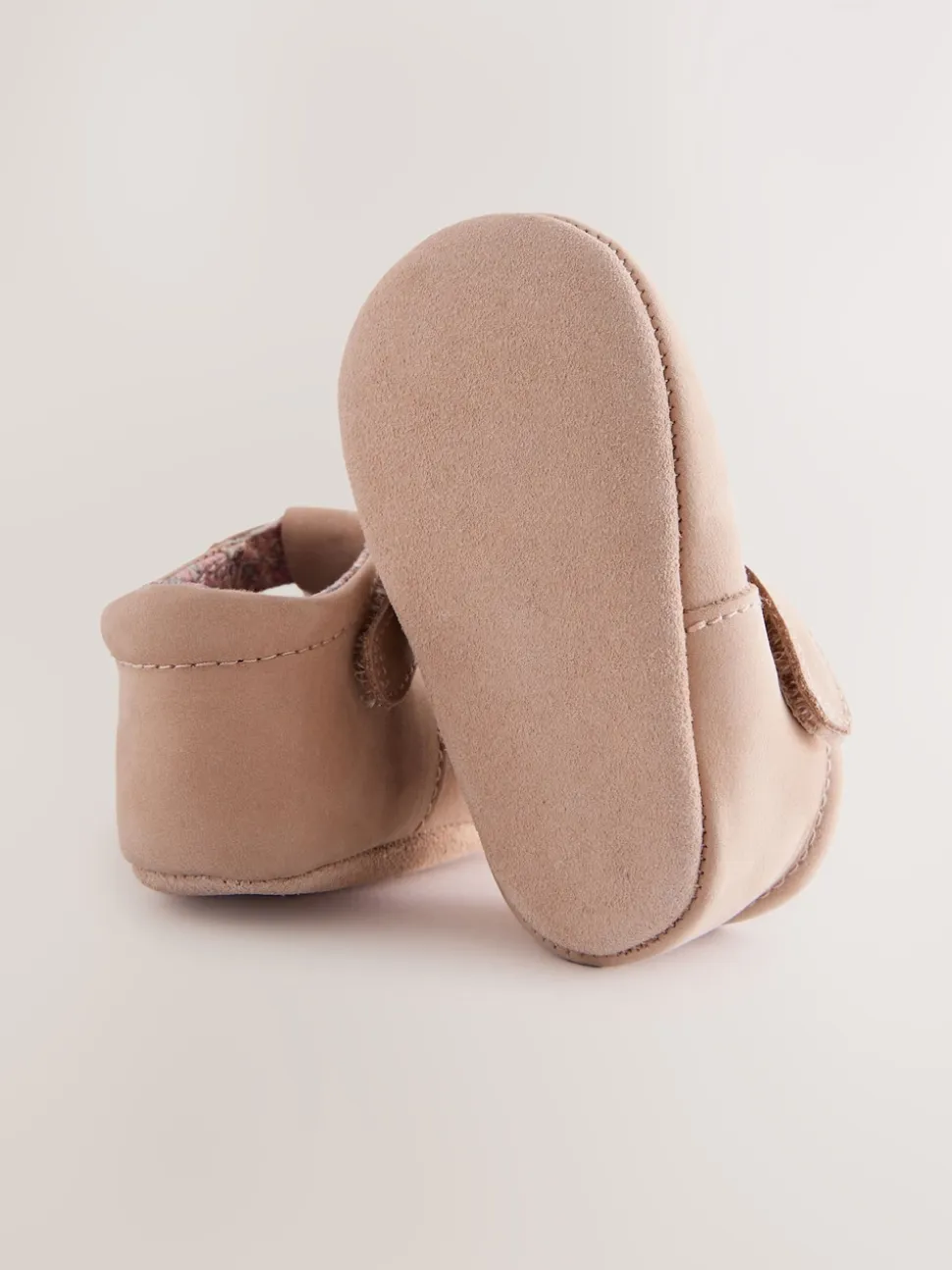 Tan - Leather Bébé T-Bar Chaussures (0-24mths)