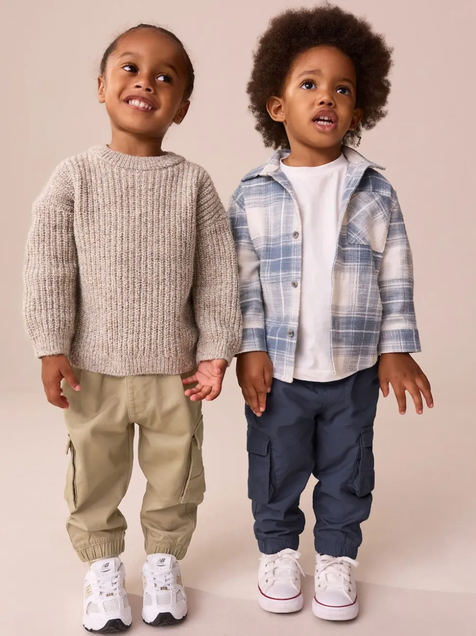Tan/Marine - Lot de 2 pantalons cargo (3mois à7ans)