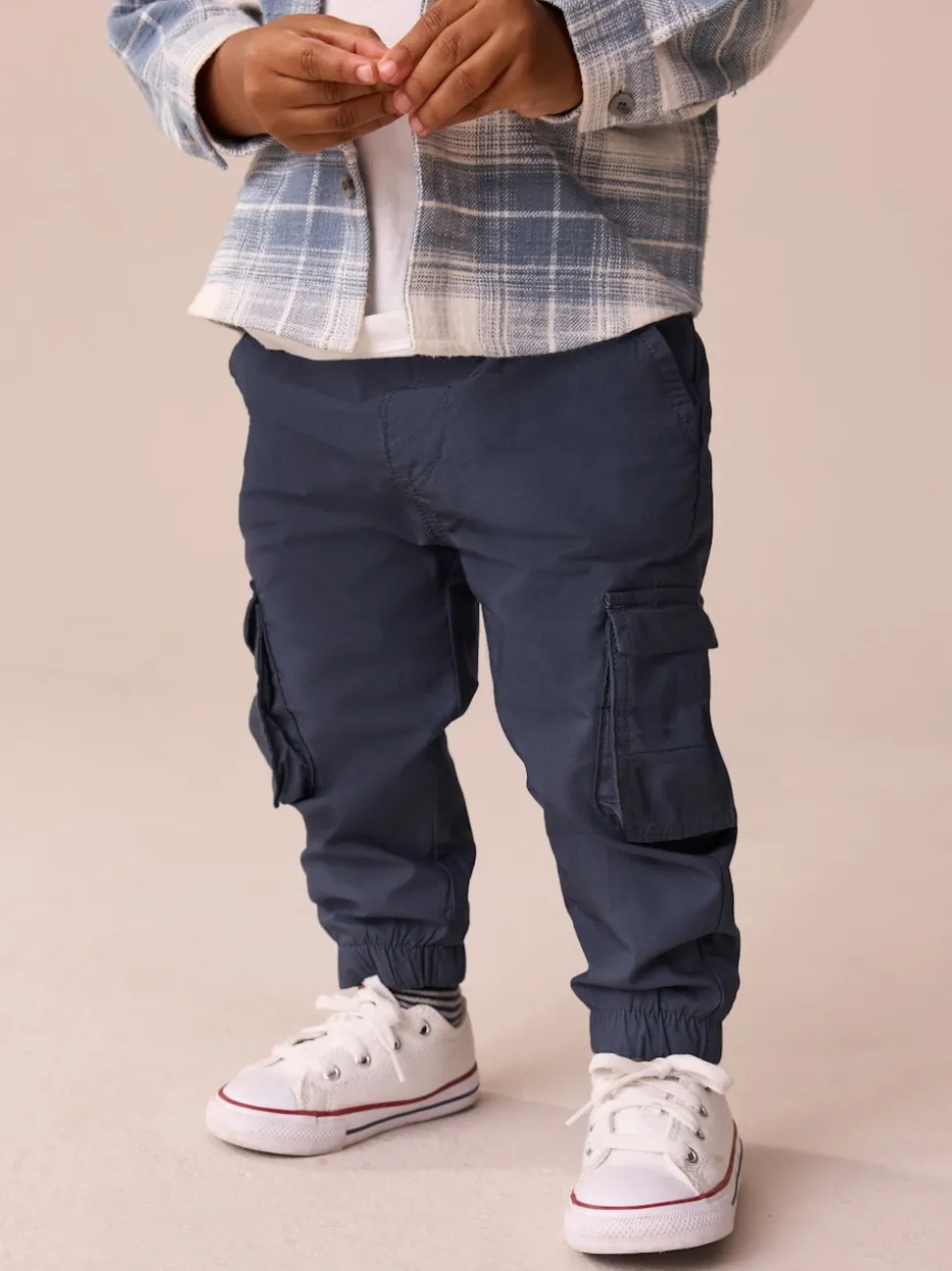 Tan/Marine - Lot de 2 pantalons cargo (3mois à7ans)