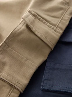 Tan/Marine - Lot de 2 pantalons cargo (3mois à7ans)