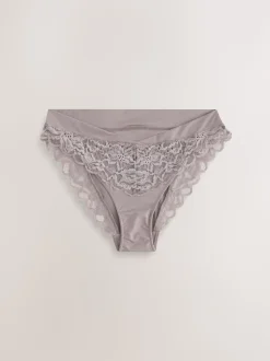 Taupe (Taupe) - Culotte haute Ultimate Comfort à dos en dentelle