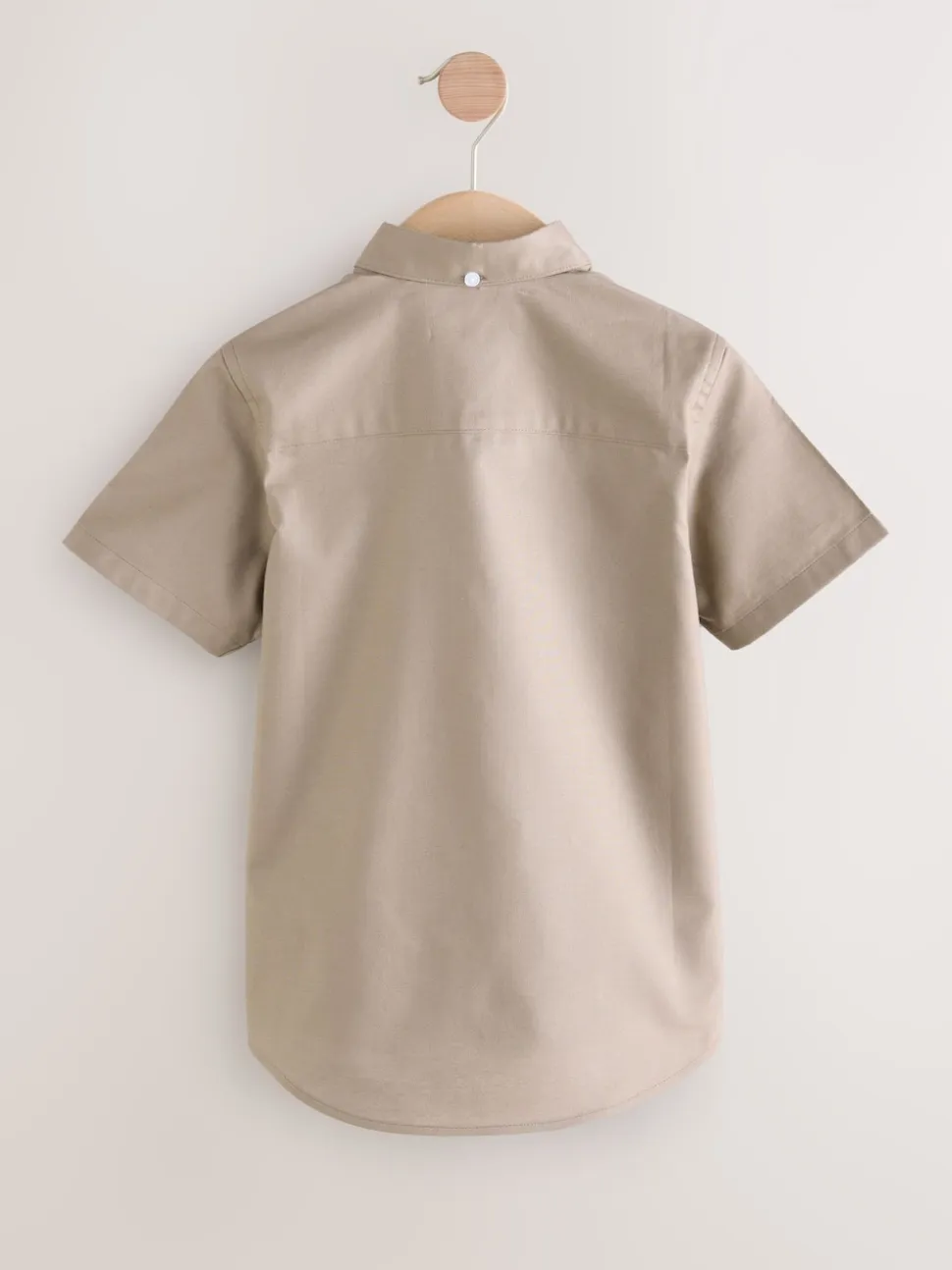 Taupe (Taupe) - Manches courtes Coton riche Oxford Chemise (3-16ans)