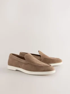 Taupe (Taupe) - Mocassins en daim