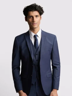 Ted Baker Tailoring Premium Panama Bleu Slim Costume Veste