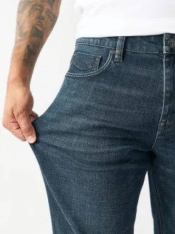 Teinte bleue - Ajustement droit - Jean Motionflex