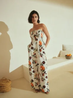 Terrain blanc - Combinaison bandeau en lin