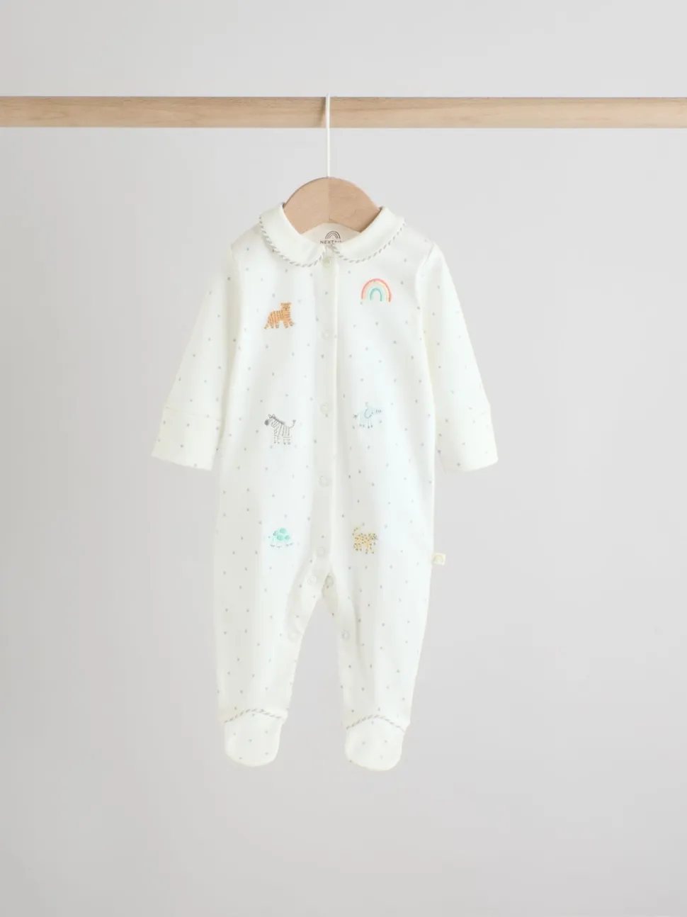 Terrain blanc - Paquet de combinaisons de nuit 3 (0-2ans)