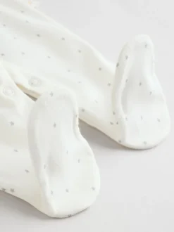 Terrain blanc - Paquet de combinaisons de nuit 3 (0-2ans)