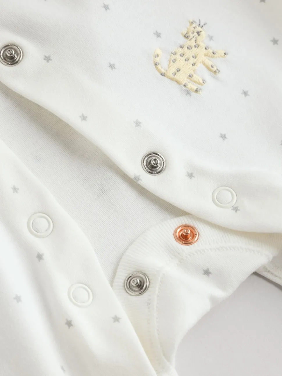 Terrain blanc - Paquet de combinaisons de nuit 3 (0-2ans)