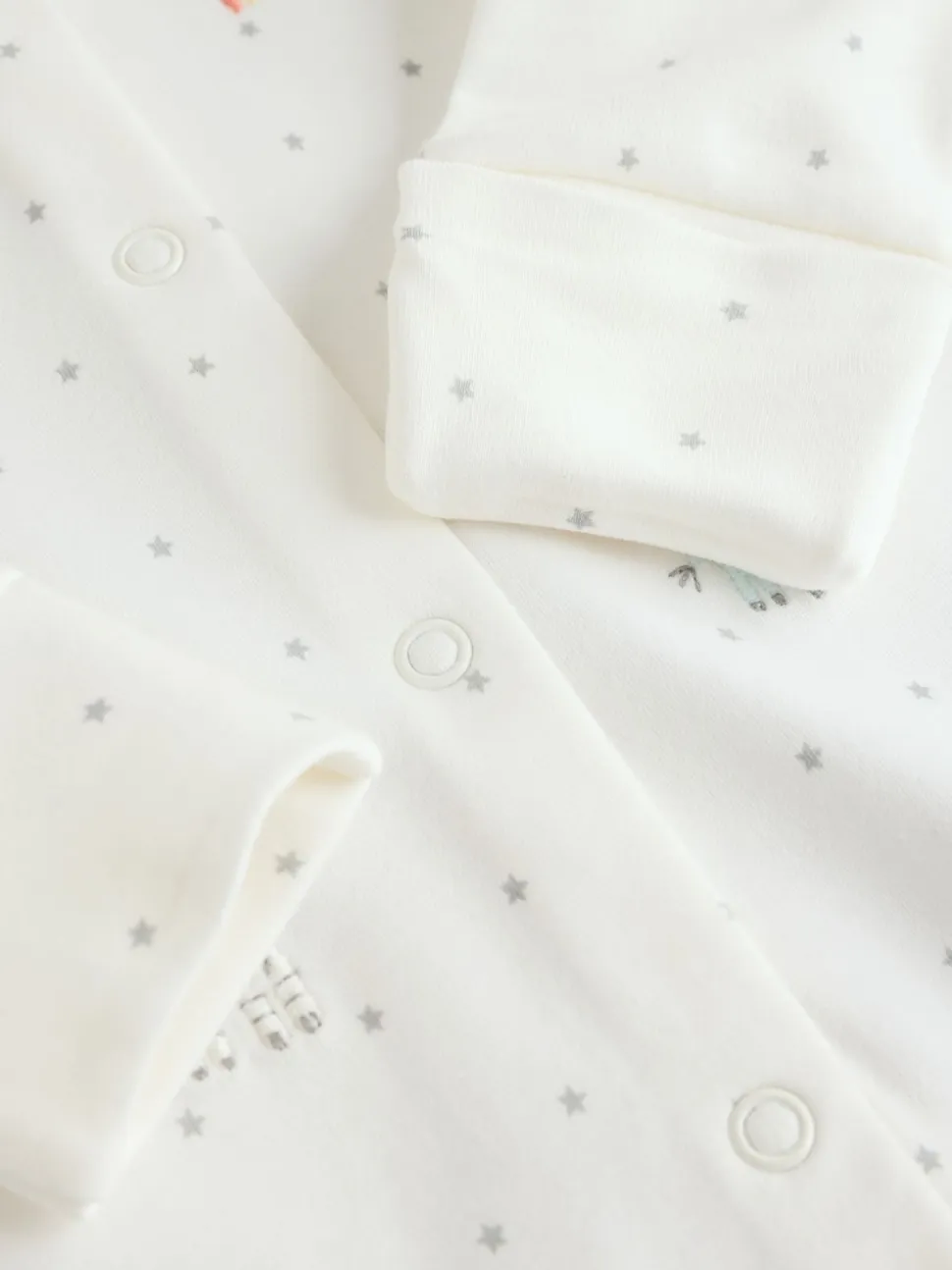 Terrain blanc - Paquet de combinaisons de nuit 3 (0-2ans)