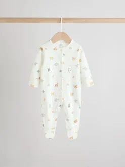 Terrain blanc - Paquet de combinaisons de nuit 3 (0-2ans)