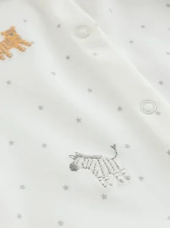 Terrain blanc - Paquet de combinaisons de nuit 3 (0-2ans)