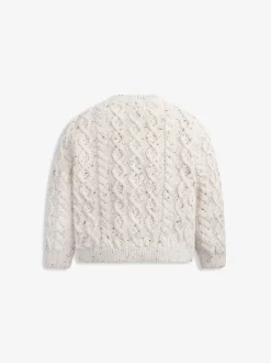 The Little Tailor Cardigan Bébé en Coton Torsadé Nature