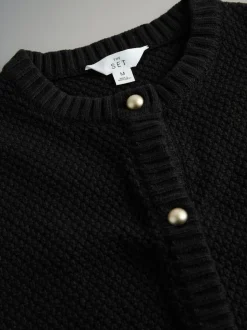 The Set lot de 2 Cardigans Or en maille à boutons et Manches courtes