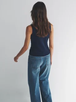 The Set lot de 2 gilets en maille Or à boutons