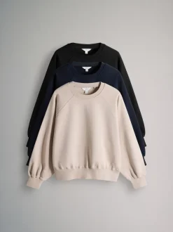 The Set lot de 3 hauts de survêtement à manches raglan