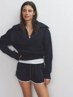 The Set lot de 2 hauts de survêtement à manches longues avec col trophée