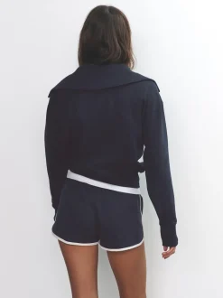 The Set lot de 2 hauts de survêtement à manches longues avec col trophée