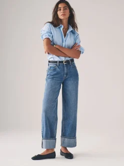 The Set lot de 2 jeans à ourlet retroussé