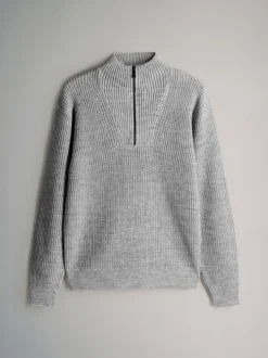 The Set lot de 2 pulls en maille torsadée et à col zippé