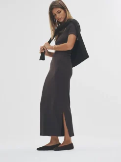 The Set lot de 3 robes mi-longues côtelées à manches courtes