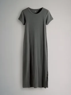 The Set lot de 3 robes mi-longues côtelées à manches courtes