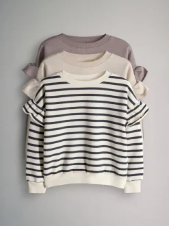 The Set lot de 3 Sweat-shirts Décontracté à manches volantées