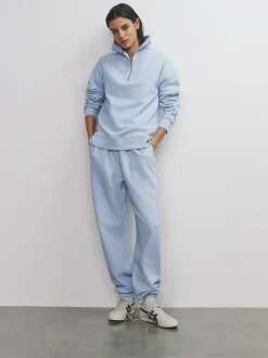 The Set lot de 3 Sweat-shirts côtelés à col cheminée et demi-zippé