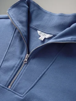 The Set lot de 3 Sweat-shirts côtelés à col cheminée et demi-zippé